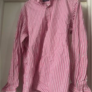 Ralph Lauren purple label Pink and White Striped Men's Shirt